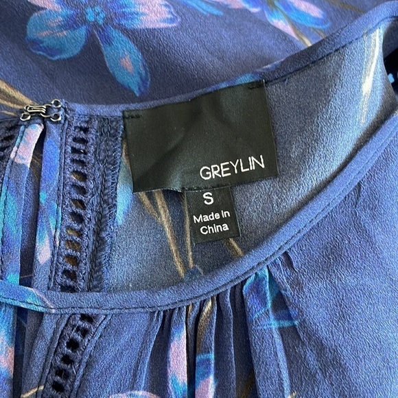 Anthropologie | GREYLIN | Rhea 100% Silk Crepe Blouse | Anthro | Floral | Small - Picture 6 of 8